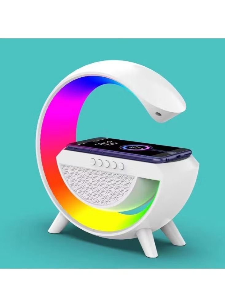 Dream Zone 3 in 1 2023 Smart Bluetooth Speaker Projection Lamp Wireless Charging Sunrise Wake-up Lamp Pickup Ambience Desk Lamp - Image 3