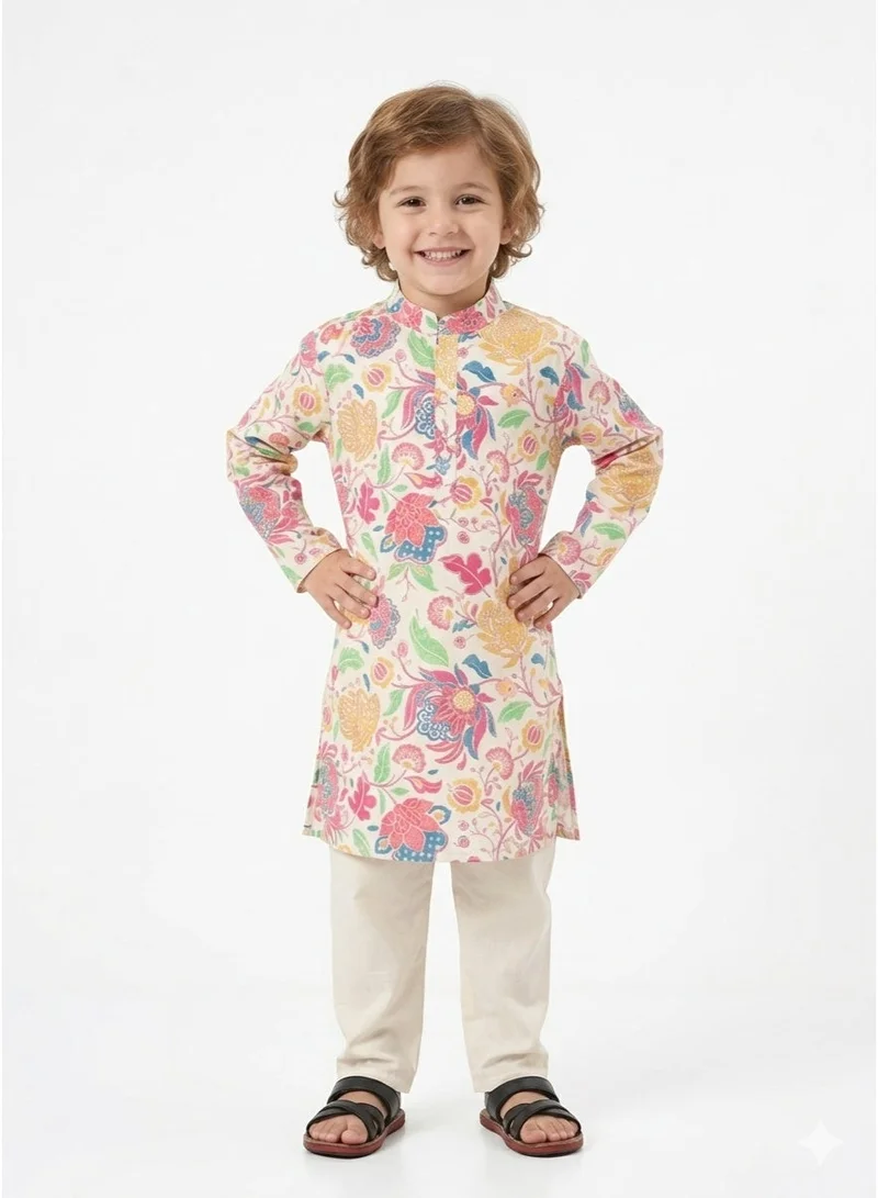 Saka Designs Boys Ethnic Motifs Printed Kurta and Pyjama Set