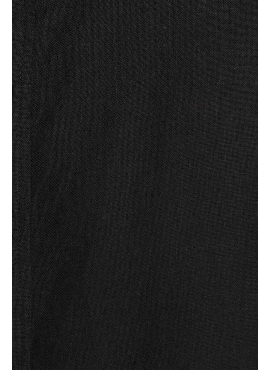 Tudors Slim Fit Slim Fit Long Sleeve Crew Collar Cotton Linen Effect Shirt10