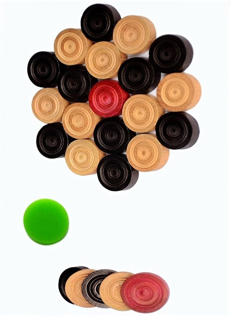 QUESERA Shiny Gloss Finish Full Carrom Board for Professionals and Clubs with Coins Striker and Boric Powder  - Image 4