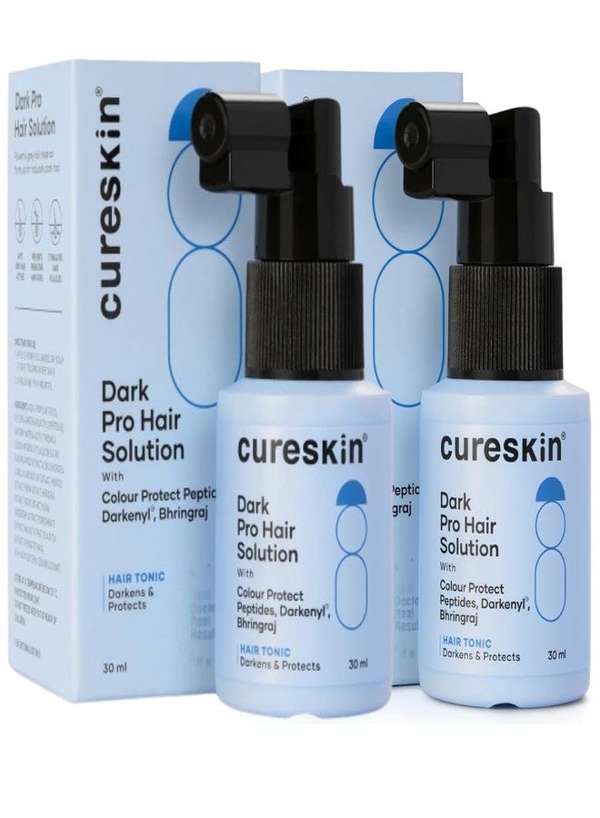 Cureskin Anti Grey Hair Serum | Reverses & Limits Hair Greying | Dark Pro Hair Solution Natural Hair Darkener, 30 ml (Pack of 2) - Image 1
