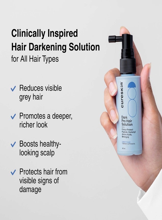 Cureskin Anti Grey Hair Serum | Reverses & Limits Hair Greying | Dark Pro Hair Solution Natural Hair Darkener, 30 ml (Pack of 2) - Image 2