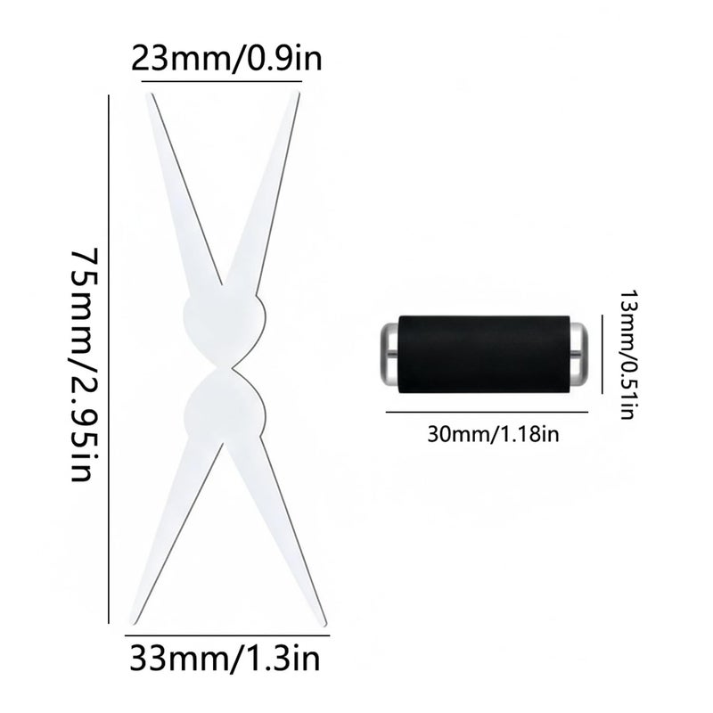 CHEMAILON Cat Eye Nail Magnet for Nails Set,Double-head French Nail Magnet Tool,Strong Cat Eye Gel Nail Polish Magnet,2 in 1 Cat Eye Nail Magnet for French Effect,Perfect for DIY or Nail Salon - Image 2