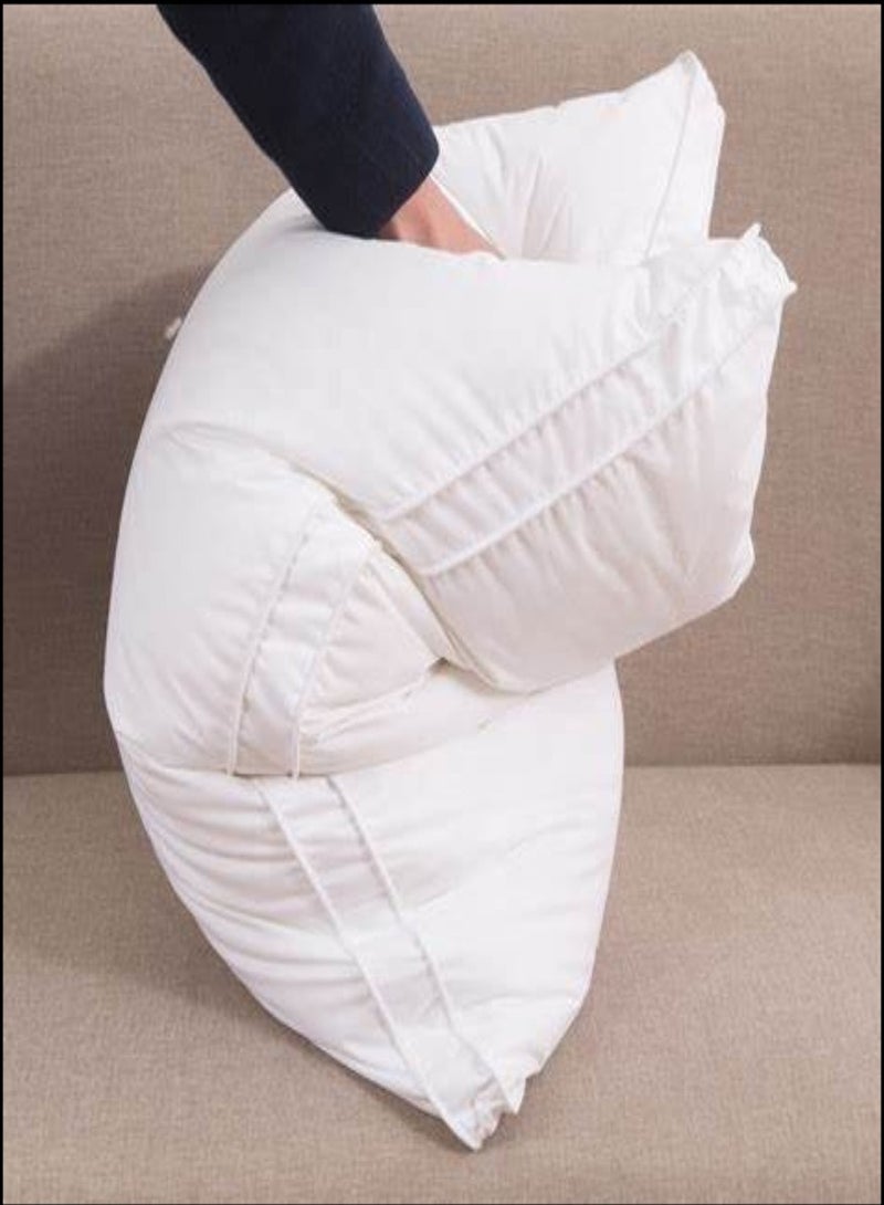 Blueberry طقم من 2 - وسائد سرير بحواف مزدوجة (بيضاء) ، وسادة مدعومة للنوم على الظهر أو البطن أو الجانب - Image 2