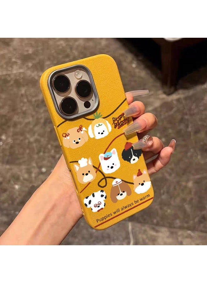 NIBEMINENT Collection Of Adorable Puppies Protective TPU Case Cover For iPhone 16 Pro, Emma Orange - Image 2