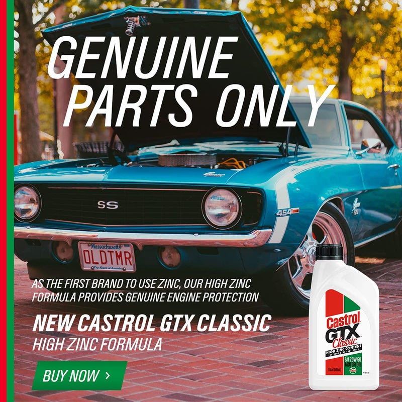 Castrol GTX Classic 20W-50 Conventional Motor Oil, 5 Quarts - Image 2