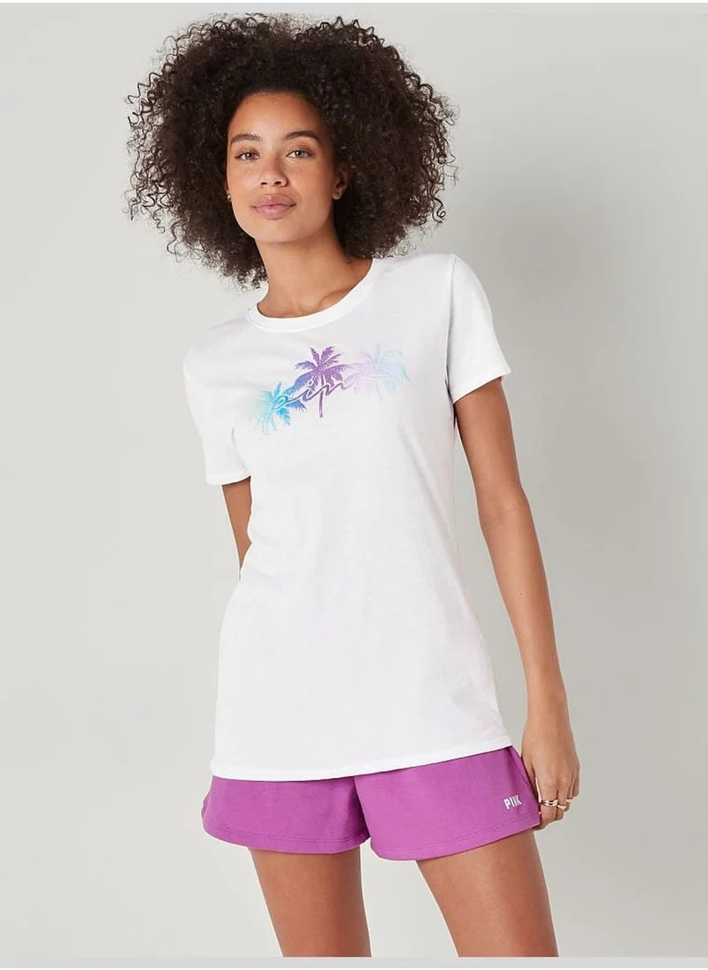 PINK Knit Short Sleeve Perfect T-Shirt