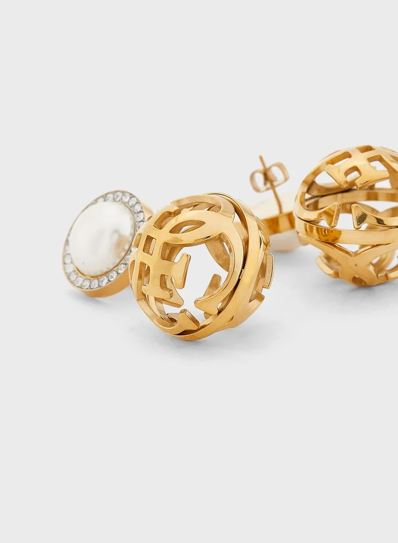 GUESS Logo Boule Drop Earrings