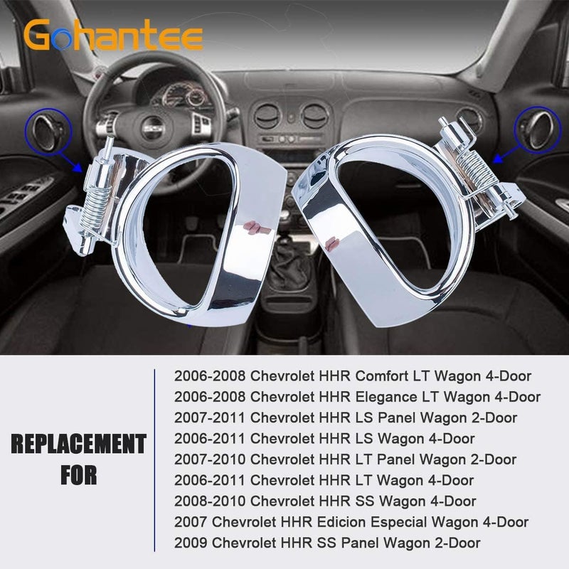 gohantee Interior Door Handle Replacement for Chevrolet HHR (2006-2011) - Chrome Finish - Image 3