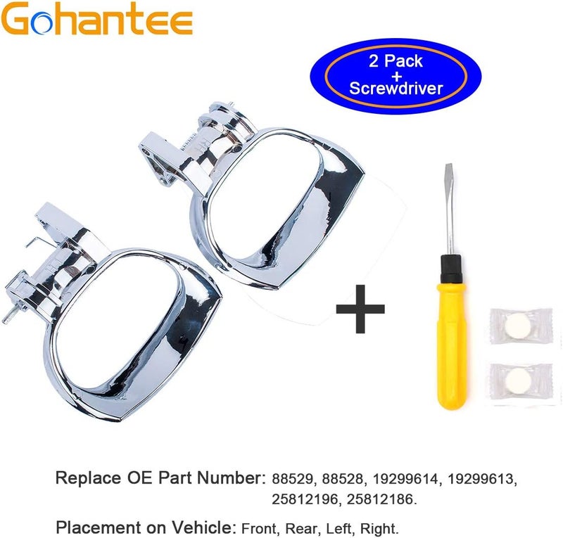 gohantee Interior Door Handle Replacement for Chevrolet HHR (2006-2011) - Chrome Finish - Image 2