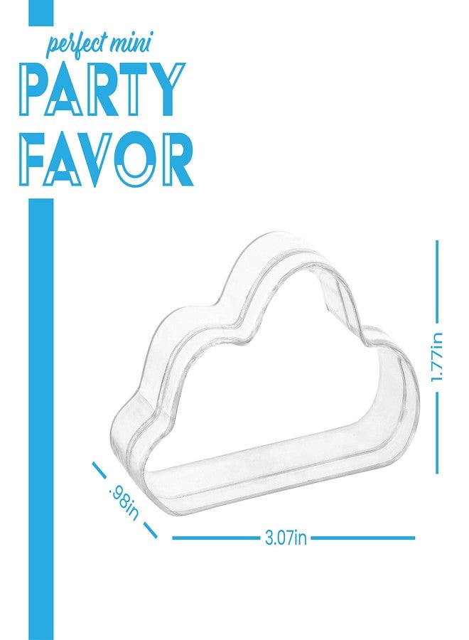 Hammont Cloud Shaped Acrylic Candy Boxes - 12 Pack - 3.07"x1.77"x0.98" - Perfect for Weddings, Birthdays, Party Favors and Gifts | Designer Cute Clear Lucite Plastic Treat Containers - Image 4
