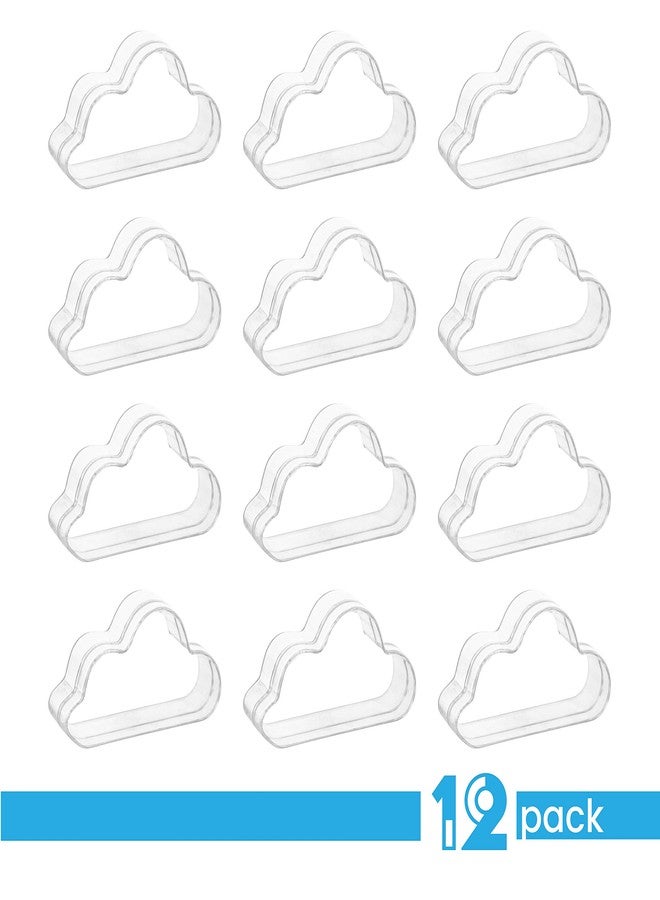 Hammont Cloud Shaped Acrylic Candy Boxes - 12 Pack - 3.07"x1.77"x0.98" - Perfect for Weddings, Birthdays, Party Favors and Gifts | Designer Cute Clear Lucite Plastic Treat Containers - Image 3