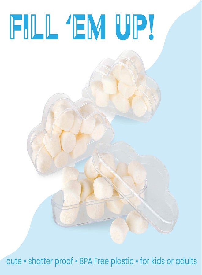 Hammont Cloud Shaped Acrylic Candy Boxes - 12 Pack - 3.07"x1.77"x0.98" - Perfect for Weddings, Birthdays, Party Favors and Gifts | Designer Cute Clear Lucite Plastic Treat Containers - Image 5