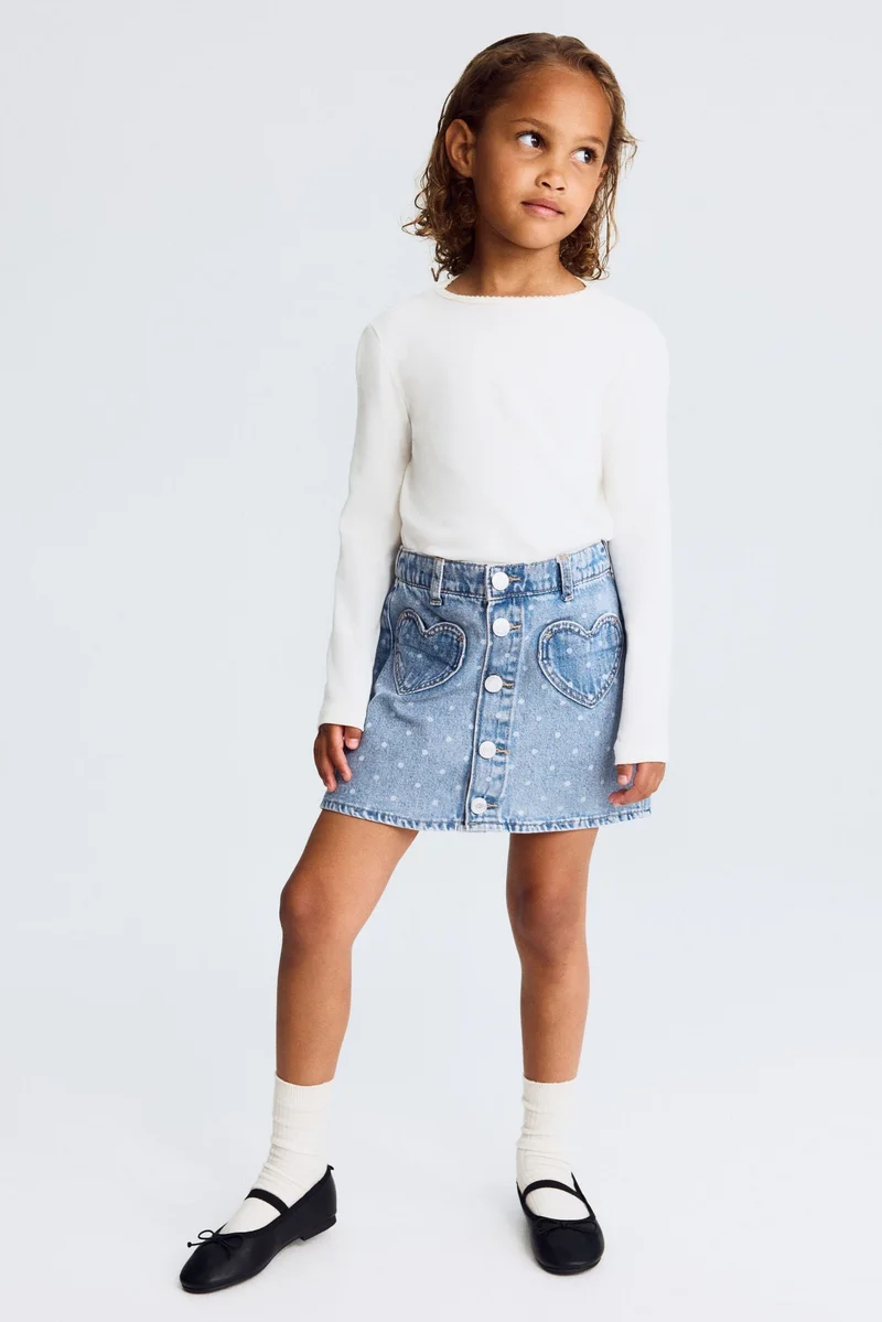 H&M A-line denim skirt
