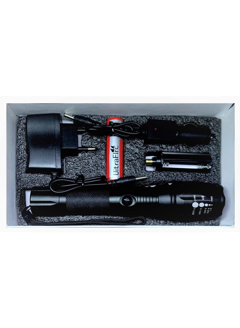 LED High Light Flashlight 4000 Lumens Suitable for Camping - Image 2