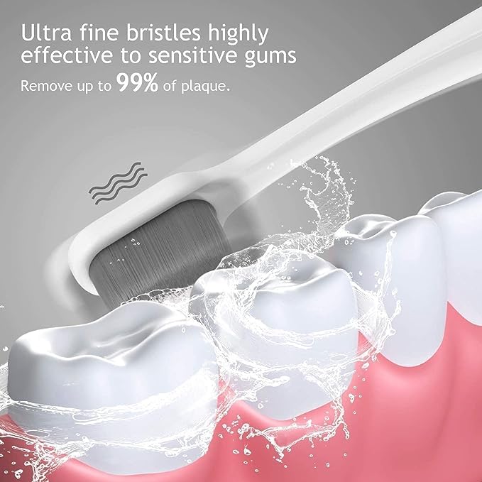4pc Soft Micro Nano 10000 Bristles Toothbrush For Better Cleaning Fragile Gums & Sensitive Gums For Kids & Children - Image 4