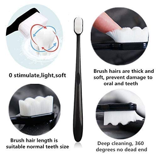 4pc Soft Micro Nano 10000 Bristles Toothbrush For Better Cleaning Fragile Gums & Sensitive Gums For Kids & Children - Image 3