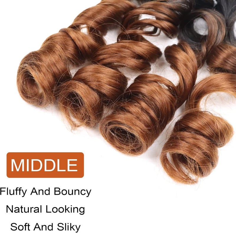 Lianzi French Curly Braiding Hair 22 Inch 8 Packs Pre Stretched for Box Braids Spanish Braiding Hair French Curl Crochet Braids Hair Extensions(22 Inch/Pack of 8, B29) - Image 5
