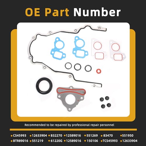JAVOUKA Timing Cover Gasket Set, for LS Camshaft Thrust Retainer Plate Seal Cam w/Bolt,Water Pump Gasket,Crankshaft Seal,for GM Gen III IV V LS1 LT1 L86 L84 LT4 LQ4 LS2 LS3,4.8/5.3/6.0/6.2L - Image 3