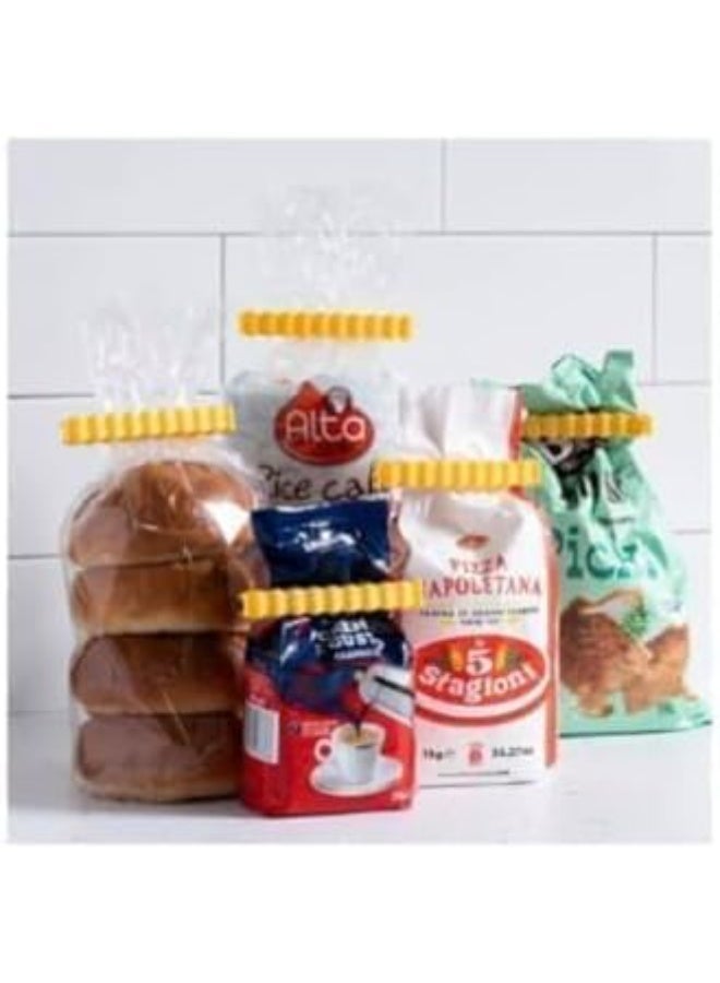 12-piece bag sealing clip set with magnetic holder, shaped like French fries - Image 4