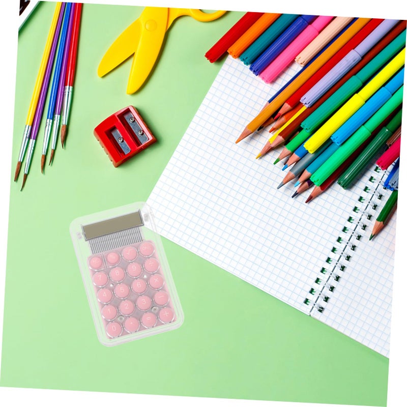 Pink Pocket Mini Calculator For Students Portable Handheld Device Lightweight Easy Carry - Image 5