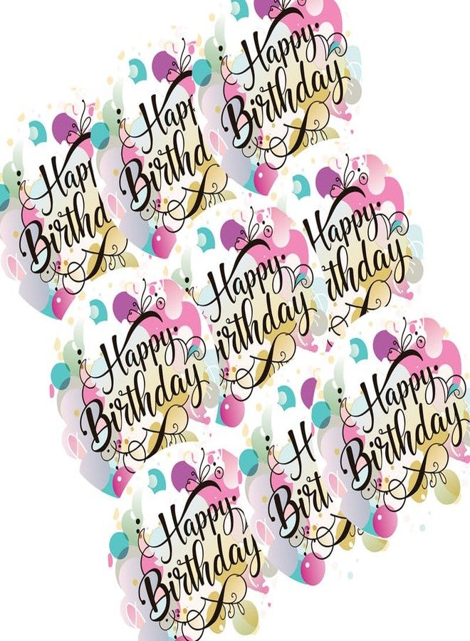 SLGIFT Vinyl Happy Birthday Theme Sticker, Self-Adhesive Vinyl Stickers, 54 Pieces, 2 x 2 Inches Round Sticker, 9 Unique Designs, R048 - Image 3