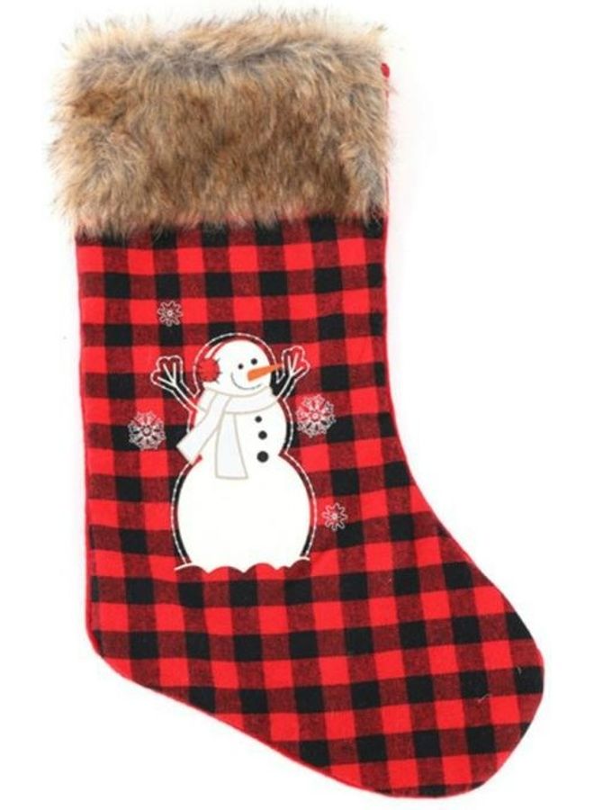 4-Piece Decoration Plaid Stocking Gift Candy Bag Multicolour - Image 2