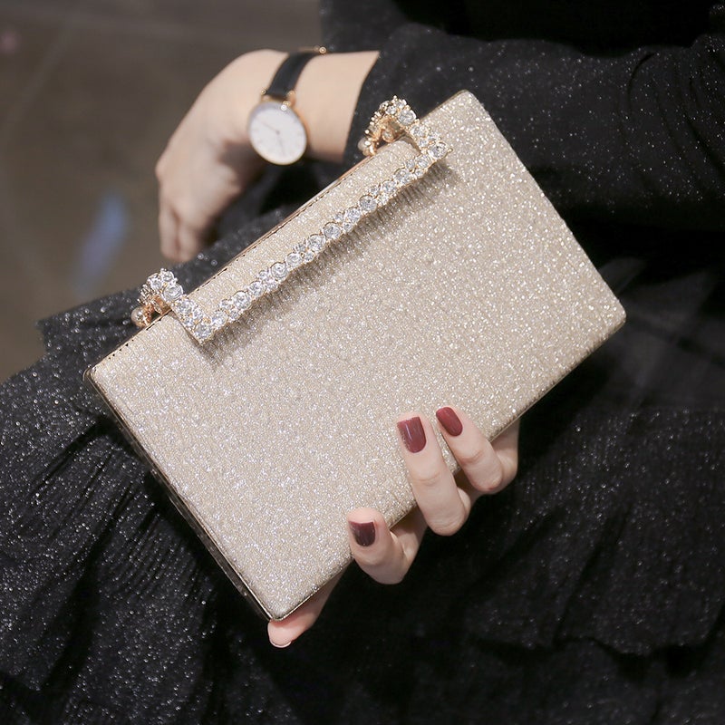Fashion Pleated Dinner Bag Red Diamond Ornament Bridal Bag Glitter Banquet Dress Bag Chaozhou Manufacturer - Image 4