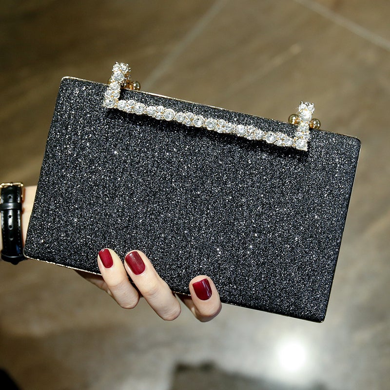 Fashion Pleated Dinner Bag Red Diamond Ornament Bridal Bag Glitter Banquet Dress Bag Chaozhou Manufacturer - Image 5