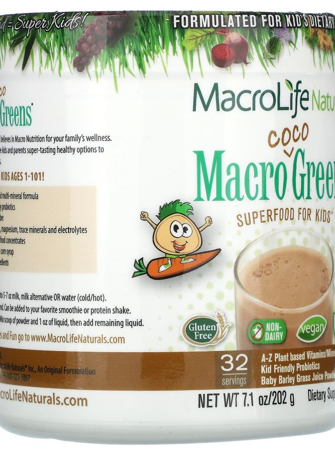 MacroLife Naturals Macro Coco Greens Superfood for Kids 7.1 oz (202 g) - Image 2