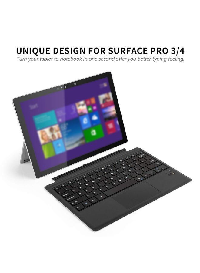 NIBEMINENT Wireless Keyboard For Microsoft Surface Pro Black  - Image 3