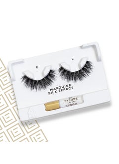 EYLURE Eylure Luxe Silk Marquise Reusable Eyelashes, Adhesive Included, 1 Pair  - Image 2