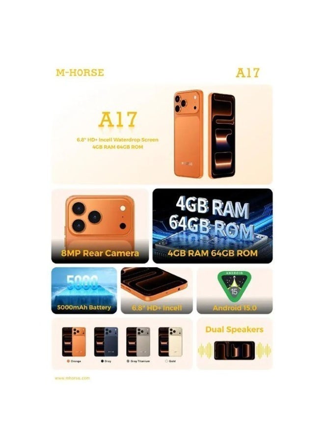 M-HORSE A17 (4GB RAM 64GB) storage 6.8-inch - Image 2