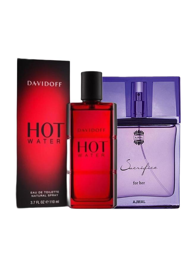 Davidoff Hot Water Men & Sacrifice Women Combo (110ml + 50ml) - Image 1