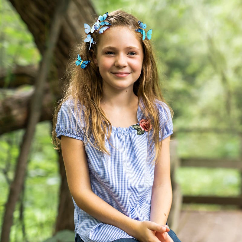 BOAO 18 Pieces Butterfly Hair Clips Glitter Barrettes Butterfly Snap Bow Hair Clips for Teens Women Hair Accessories - Image 2