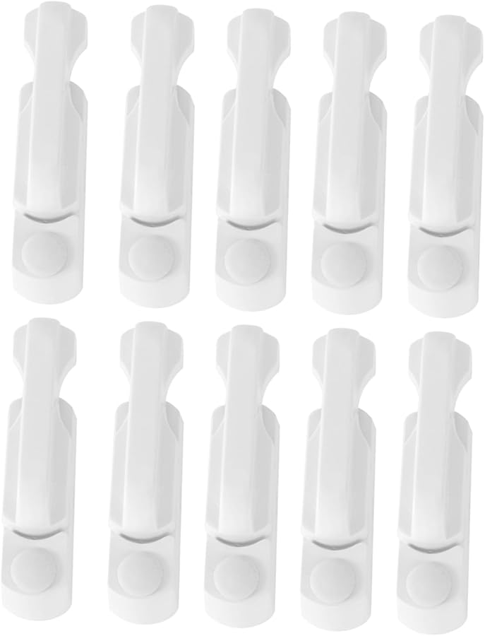 Jojofuny 10Pcs White UPVC Window Lock Extra Security Easy Installation Durable - Image 2