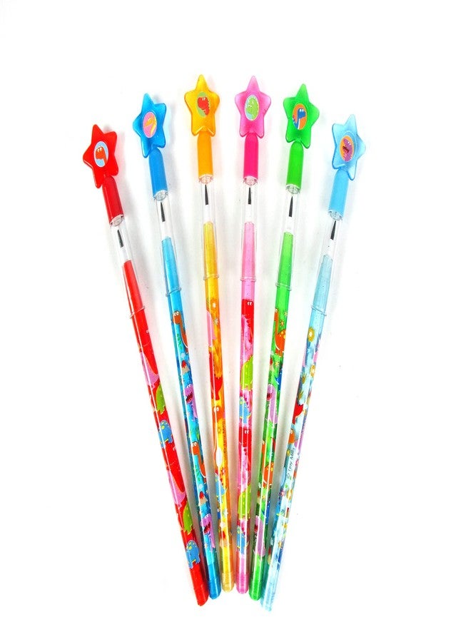 TINYMILLS 24 Pcs Dinosaur Stackable Push Pencil Assortment with Eraser for Party Favors Goodie Bag Stuffers VBS Classroom Rewards Pinata Fillers Carnival Prize - Image 3