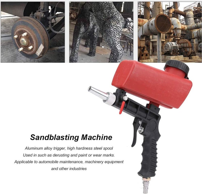 Pneumatic Sandblasting Gun, Handheld Air Sand Blaster Gun With Thicken Nozzle, 90Psi, Portable Sandblast Polishing Machine, Sand Blasting Machine Tool For Atomization Deburring Carbon - Image 3
