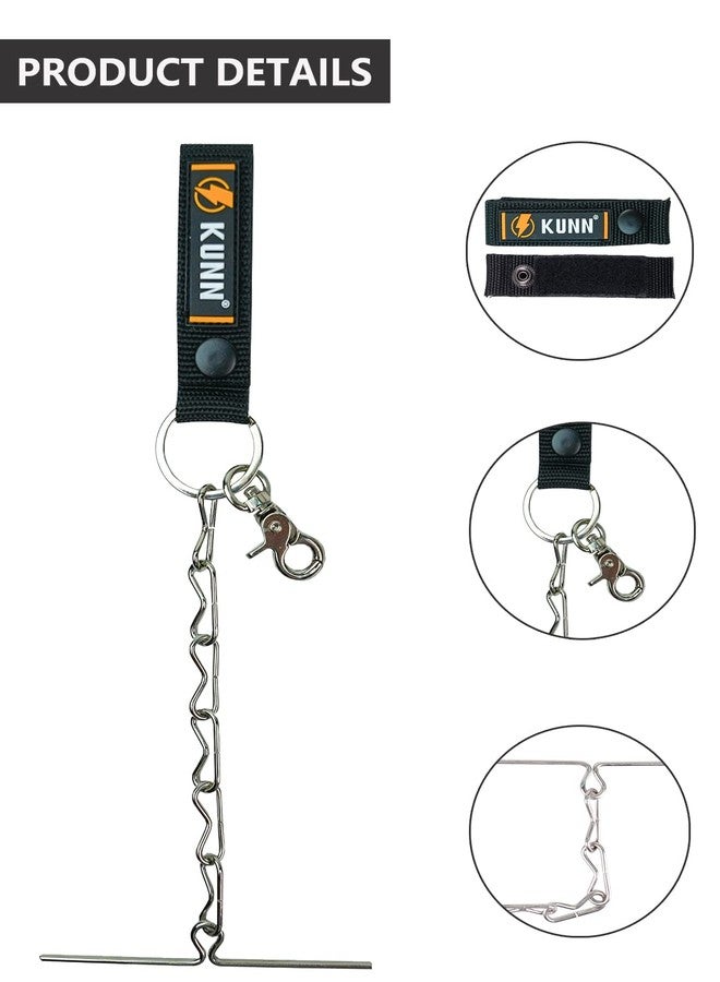 KUNN Electrical Tape Holder,Dual-Use Tape Thong,Enhanced Fast Tape Holder Chain for Tool Belt with Keyring,Snap Loop and Button(1Pack,Black) - Image 4