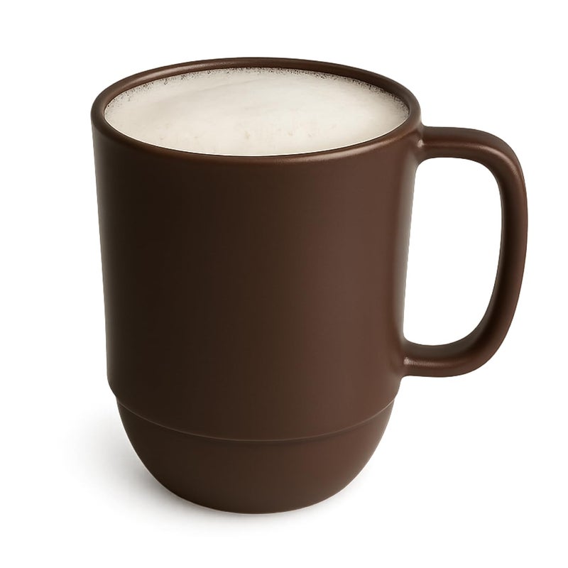 JapanBargain Japanese Plastic Mug 12oz BPA-Free Non-Toxic Unbreakable Camping Coffee Tea Milk Juice Water Mug Made in Japan Dishwasher & Microwave Safe, Chocolate Brown - Image 1