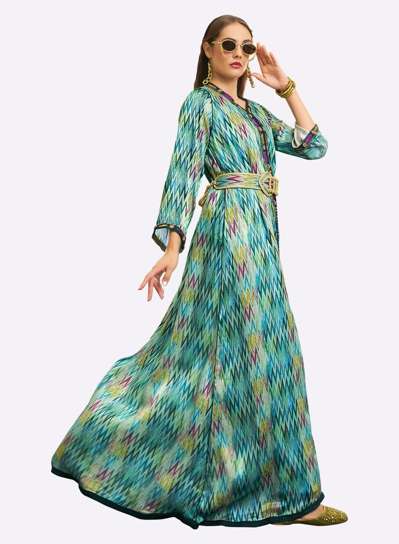 Sara Arabia جلابية سارة العربية مستوحاة من نمط الحيوانات - Image 4