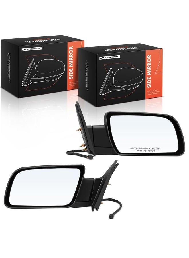 A-Premium Pair (2) Driver & Passenger Side View Mirror Compatible with Chevy & GMC - Silverado, Blazer, C/K 1500 2500 3500, Tahoe, Sierra, Yukon - Power Non-Heated Manual Folding -# 15764757, 15764758 - Image 1