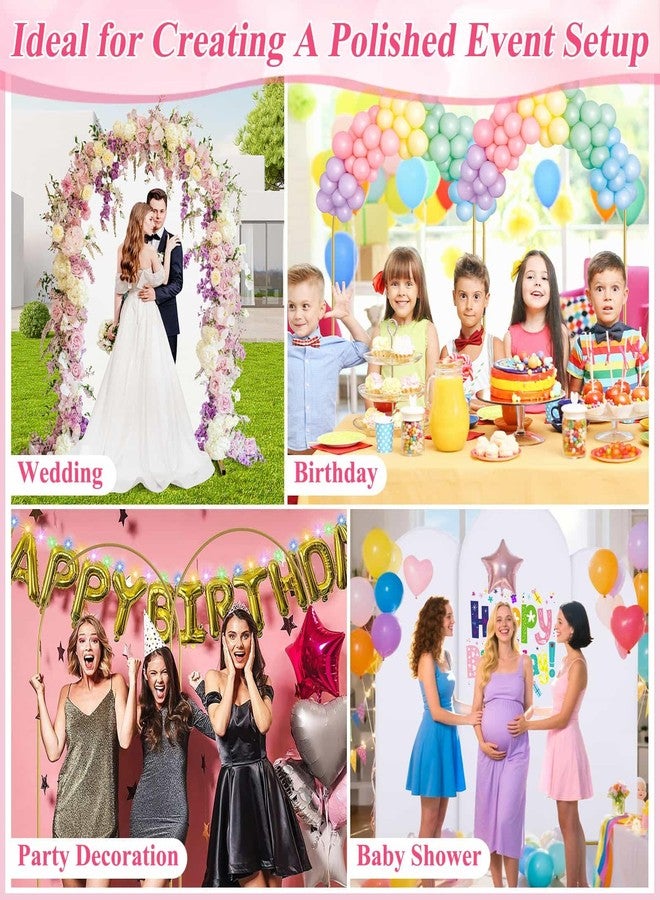 Dexpinzo 7.2 FT Arch Backdrop Stand and Cover Set, Metal Backdrop Arch Stand with Cover for Birthday Party Wedding Ceremony Bridal Baby Shower Event Decor - Image 5