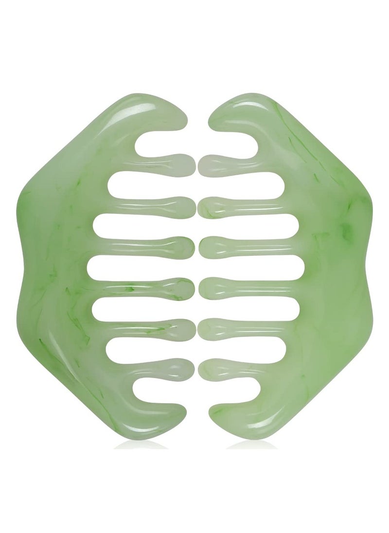 KASTWAVE - 2 Pcs Massage Comb, Guasha Scraping Scalp Comb, Multi-Functional Handheld Head Massage Tool, Meridians Massager for Head Caring, Relaxation, Physical Therapy, Acupoint Treatment - Not Jade - Image 1