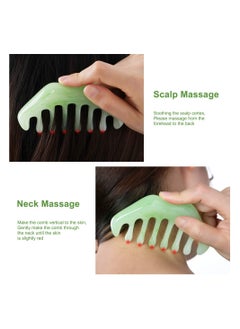 KASTWAVE 2 Pcs Massage Comb, Guasha Scraping Scalp Comb, Multi-Functional Handheld Head Massage Tool, Meridians Massager for Head Caring, Relaxation, Physical Therapy, Acupoint Treatment - Not Jade  - Image 2