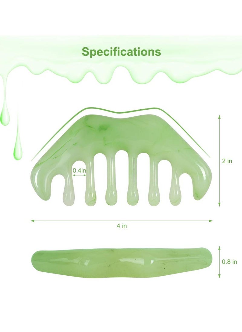 KASTWAVE - 2 Pcs Massage Comb, Guasha Scraping Scalp Comb, Multi-Functional Handheld Head Massage Tool, Meridians Massager for Head Caring, Relaxation, Physical Therapy, Acupoint Treatment - Not Jade - Image 1