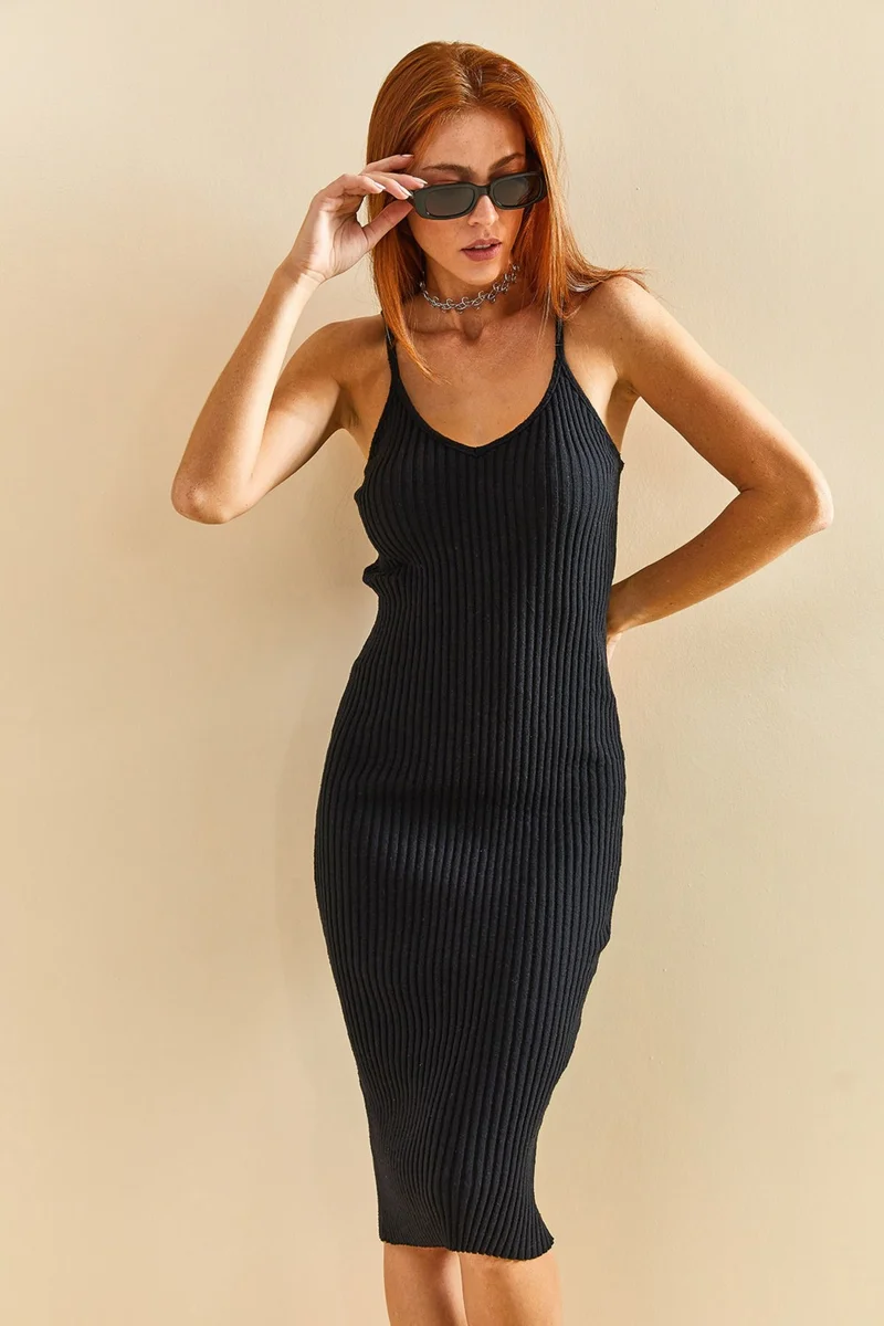 لايث Ribbed Bodycon Dress
