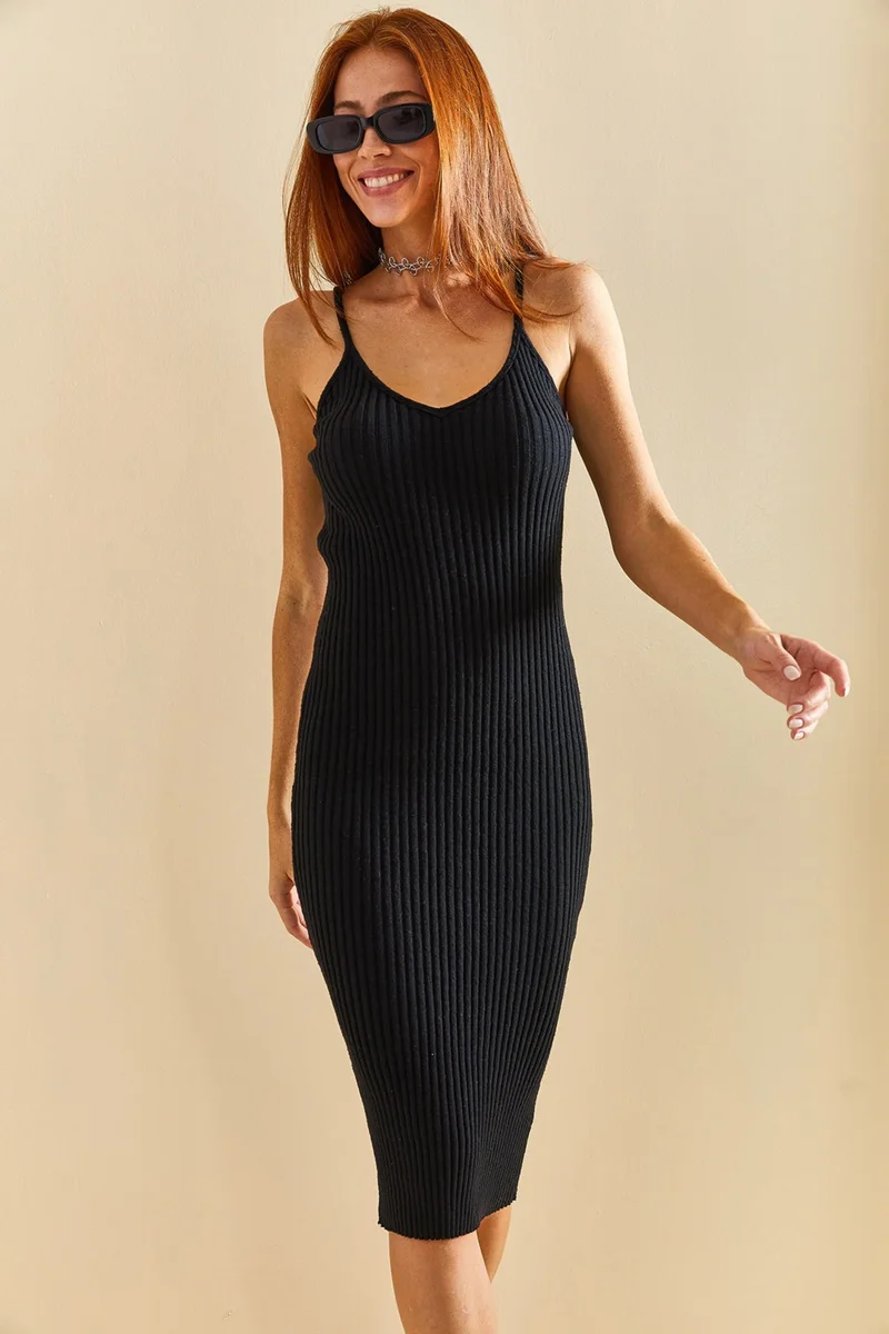 لايث Ribbed Bodycon Dress