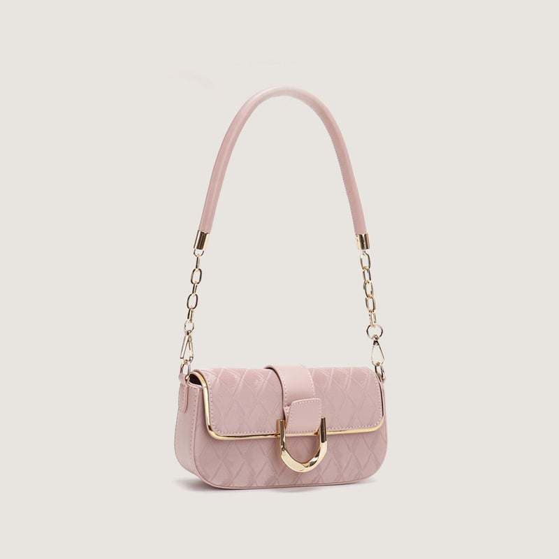 Underarm Small Bag Women'S High-End Simple Elegant Small Square Bag Chain Shoulder Bag Rhombic Crossbody Bag - Image 5