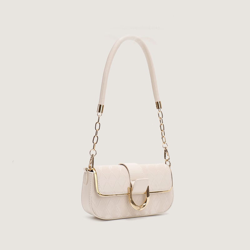 Underarm Small Bag Women'S High-End Simple Elegant Small Square Bag Chain Shoulder Bag Rhombic Crossbody Bag - Image 3